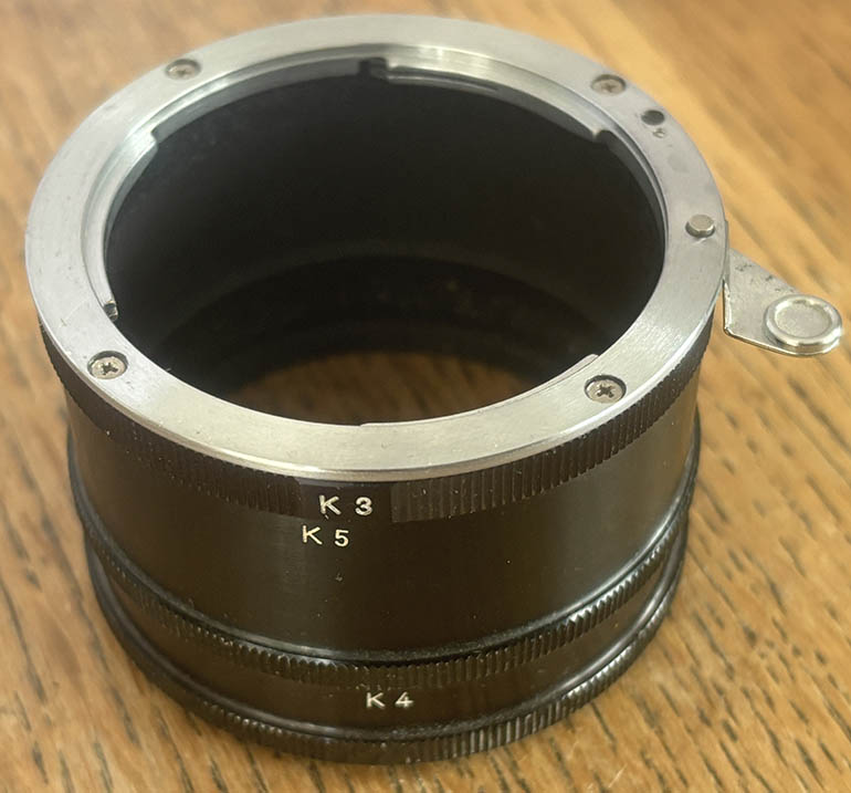 Nikon K5, K4 and K3 Tubes Lens adaptor